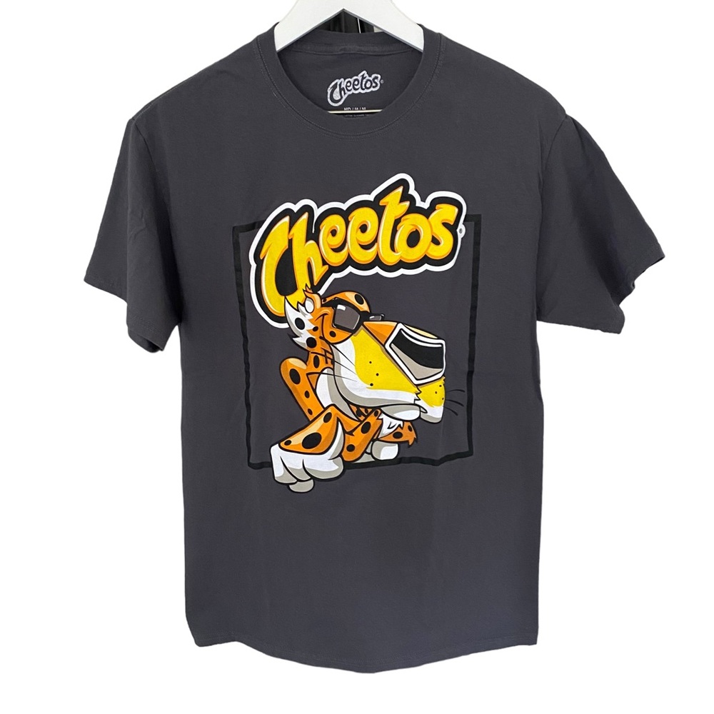 Cheetos Graphic Print 100% Cotton T-Shirt Unisex Size Medium - Gray